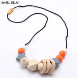 Baby Teething Nursing Beads Necklace Colorful Breastfeeding Jewelry