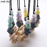 Baby Teething Nursing Beads Necklace Colorful Breastfeeding Jewelry
