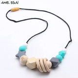 Baby Teething Nursing Beads Necklace Colorful Breastfeeding Jewelry