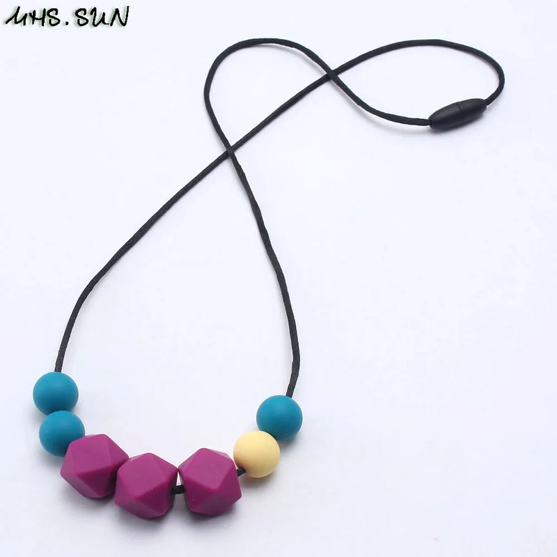 Baby Silicone Teething Necklace - BPA Free Nursing Jewelry