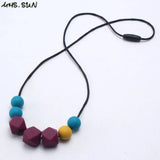 Baby Silicone Teething Necklace - BPA Free Nursing Jewelry