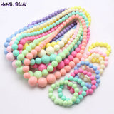 Baby Beads Necklace Bracelets Set Colorful