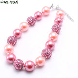 Baby Girls Chunky Bubblegum Necklace 17 Colors Chunky Jewelry 1Pcs