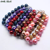 Baby Girls Chunky Bubblegum Necklace 17 Colors Chunky Jewelry 1Pcs