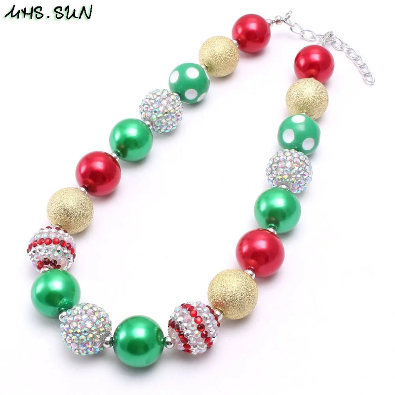 Christmas Bubblegum Necklace for Girls