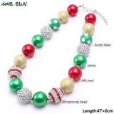 Christmas Bubblegum Necklace for Girls