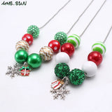 Snowflake Pendant Long Chain Necklace for Child Girls
