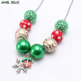 Snowflake Pendant Long Chain Necklace for Child Girls