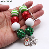 Snowflake Pendant Long Chain Necklace for Child Girls