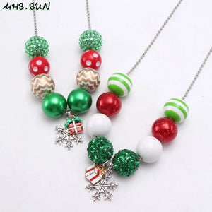 Snowflake Pendant Long Chain Necklace for Child Girls
