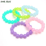 5Pcs Colorful Beaded Bracelets for Kids Girls Party Jewelry