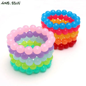 5Pcs Colorful Beaded Bracelets for Kids Girls Party Jewelry