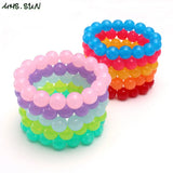 5Pcs Colorful Beaded Bracelets for Kids Girls Party Jewelry