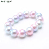 Baby Girls Pearl Beads Bracelets Kids Child Chunky Beads Bracelet