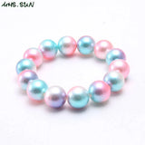 Baby Girls Pearl Beads Bracelets Kids Child Chunky Beads Bracelet