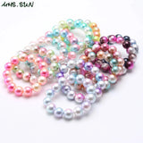 Baby Girls Pearl Beads Bracelets Kids Child Chunky Beads Bracelet