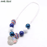Cartoon Pendant Rope Necklace Kids Chunky Beads Halloween Jewelry