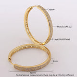 Women Cubic Zircon Hoop Earrings Round Circel Earrings For Wedding