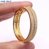 Women Cubic Zircon Hoop Earrings Round Circel Earrings For Wedding
