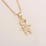Charm Necklace Plated ZC Zircon Pendant Family Jewelry