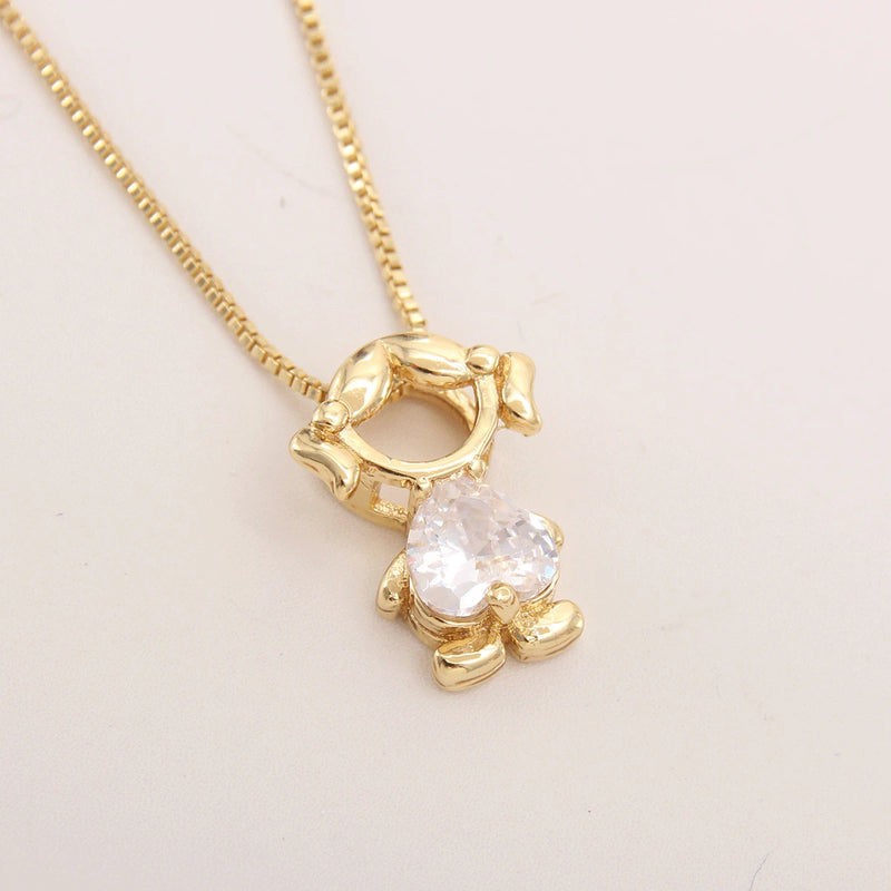 Charm Necklace Plated ZC Zircon Pendant Family Jewelry