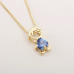 Charm Necklace Plated ZC Zircon Pendant Family Jewelry
