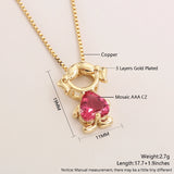 Charm Necklace Plated ZC Zircon Pendant Family Jewelry