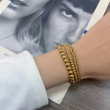 Waterproof Stainless Steel Bracelet Elastic Beaded Stackable Women Jewelry