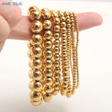 Waterproof Stainless Steel Bracelet Elastic Beaded Stackable Women Jewelry
