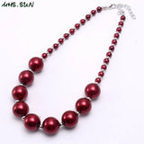 Bubblegum Beads Necklace for Girls Chunky Jewelry
