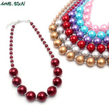 Bubblegum Beads Necklace for Girls Chunky Jewelry