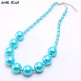 Bubblegum Beads Necklace for Girls Chunky Jewelry