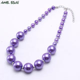 Bubblegum Beads Necklace for Girls Chunky Jewelry
