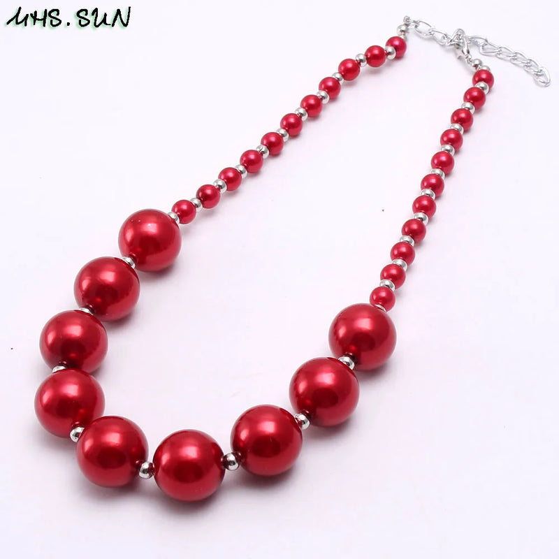 Bubblegum Beads Necklace for Girls Chunky Jewelry