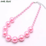 Bubblegum Beads Necklace for Girls Chunky Jewelry