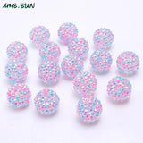 Rhinestone Resin Ball Beads for DIY Necklace Making