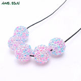Rhinestone Resin Ball Beads for DIY Necklace Making