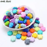 Flower Silicone Beads Baby Teething Teether DIY Pacifier Chain Loose Space Beads