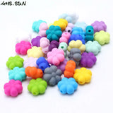 Flower Silicone Beads Baby Teething Teether DIY Pacifier Chain Loose Space Beads