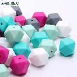 Colorful Silicone Beads for Baby Teething Necklace Toy Making