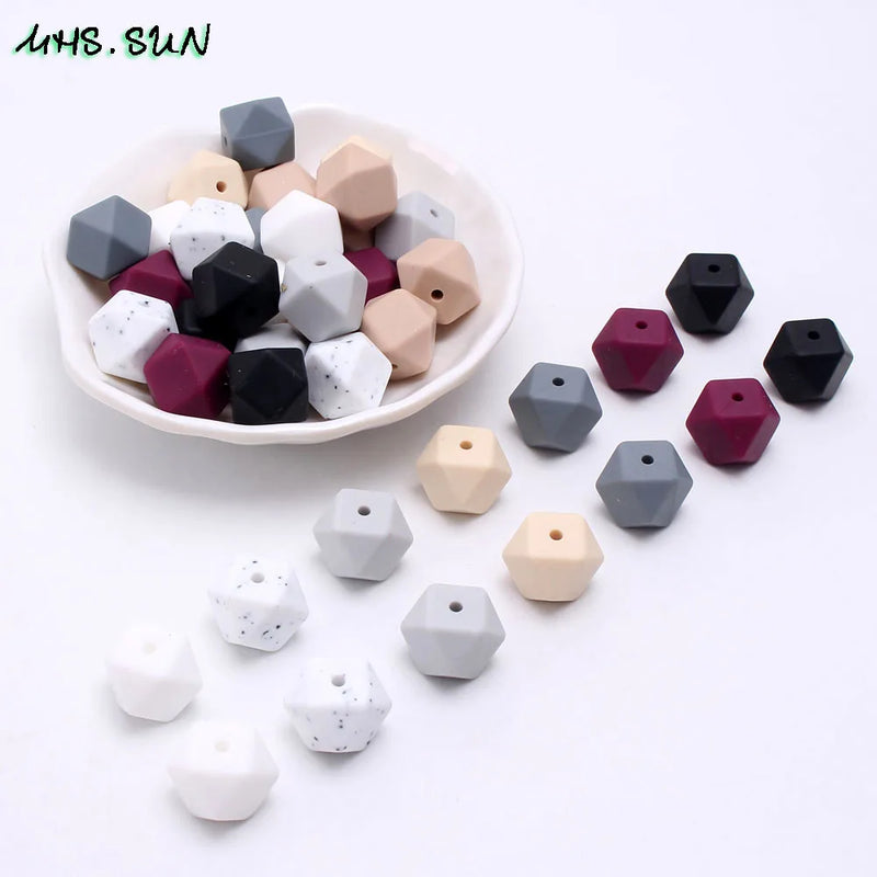 Colorful Silicone Beads for Baby Teething Necklace Toy Making