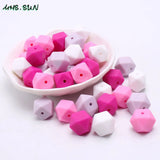 Colorful Silicone Beads for Baby Teething Necklace Toy Making