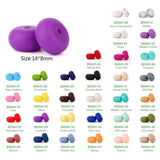 Colorful Chewable Baby Nursing Beads 14*8mm DIY Jewelry/Toy
