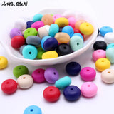 Colorful Chewable Baby Nursing Beads 14*8mm DIY Jewelry/Toy