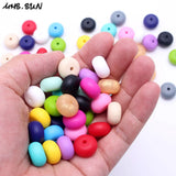 Colorful Chewable Baby Nursing Beads 14*8mm DIY Jewelry/Toy
