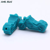 Motorcycle Shaped Silicone Teething Beads for Baby Teether