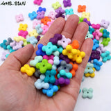 50pcs Silicone Teething Beads for Chewing Necklace Baby