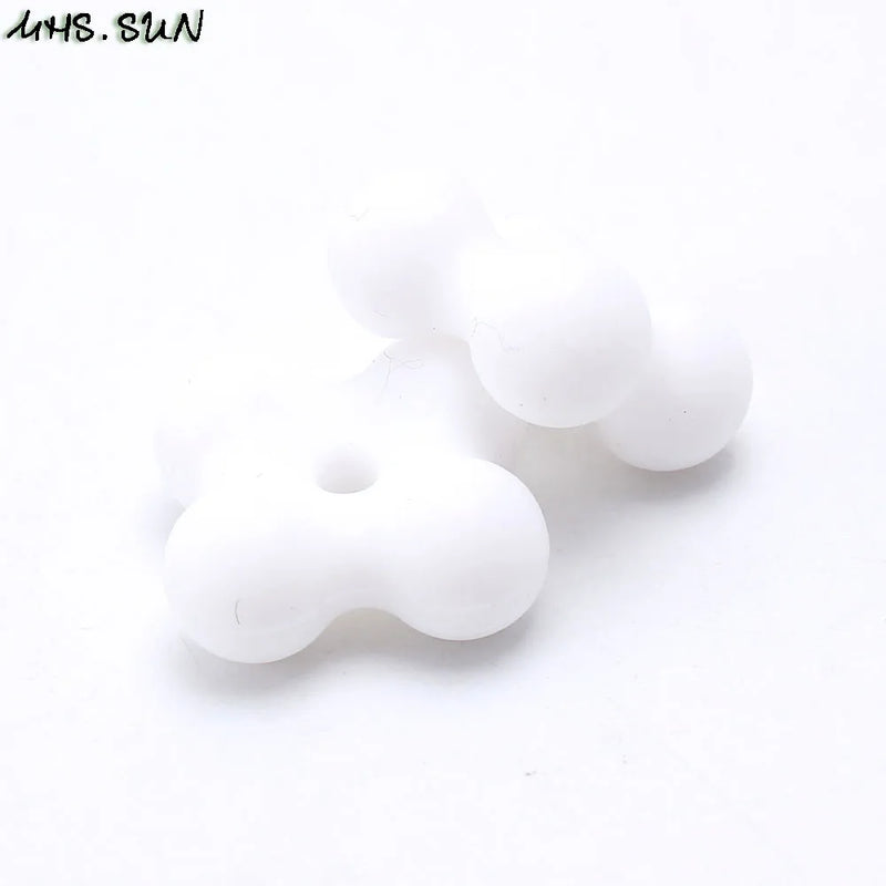 50pcs Silicone Teething Beads for Chewing Necklace Baby
