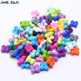 50pcs Silicone Teething Beads for Chewing Necklace Baby
