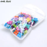 50pcs Silicone Teething Beads for Chewing Necklace Baby